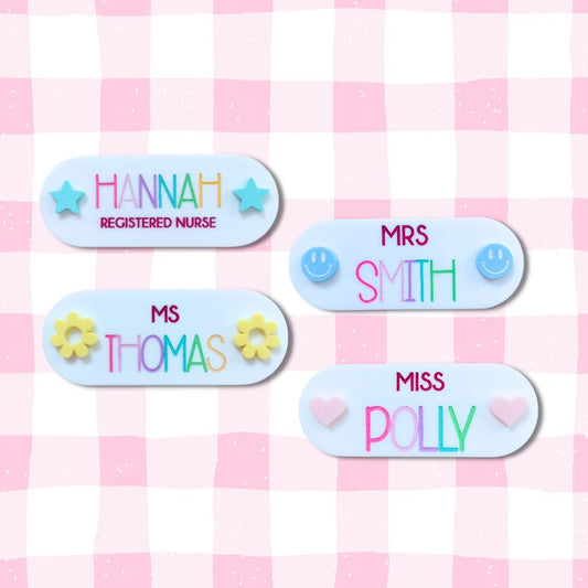 Rainbow Charms Name Badge
