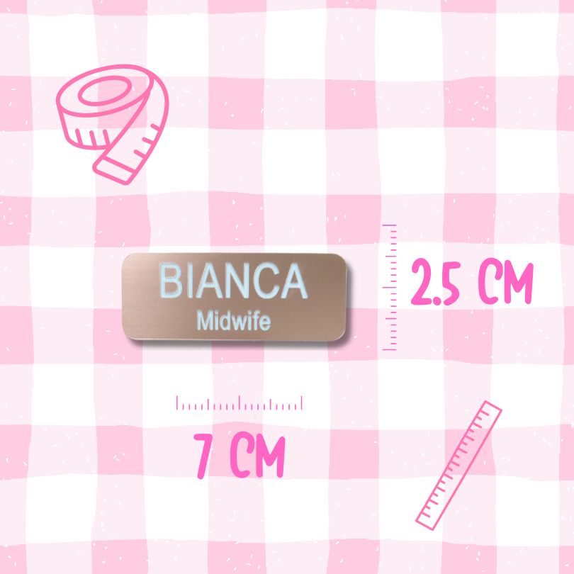 Brushed Metal Look Name Badge
