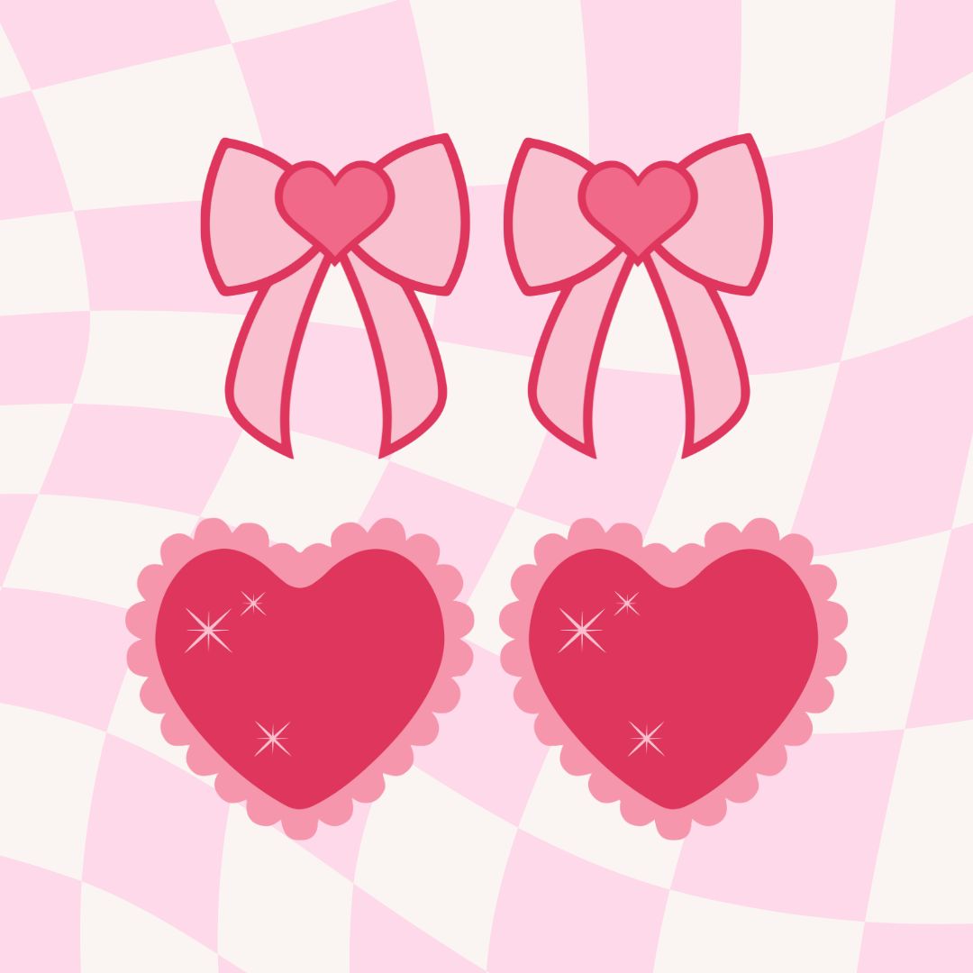 Bow and Hearts Digital Download Bundle Kit