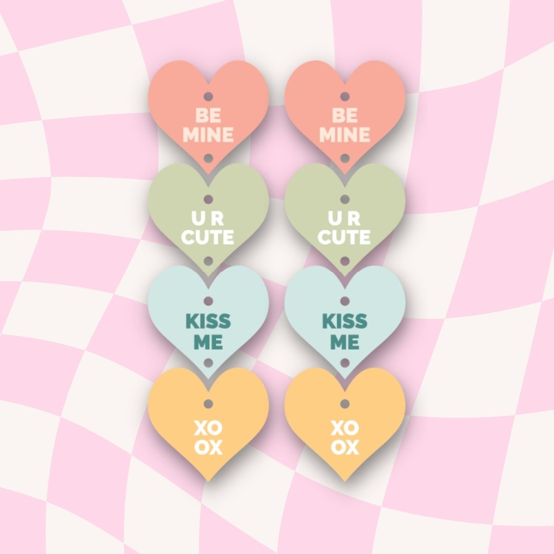 Candy Heart Earrings Digital Bundle