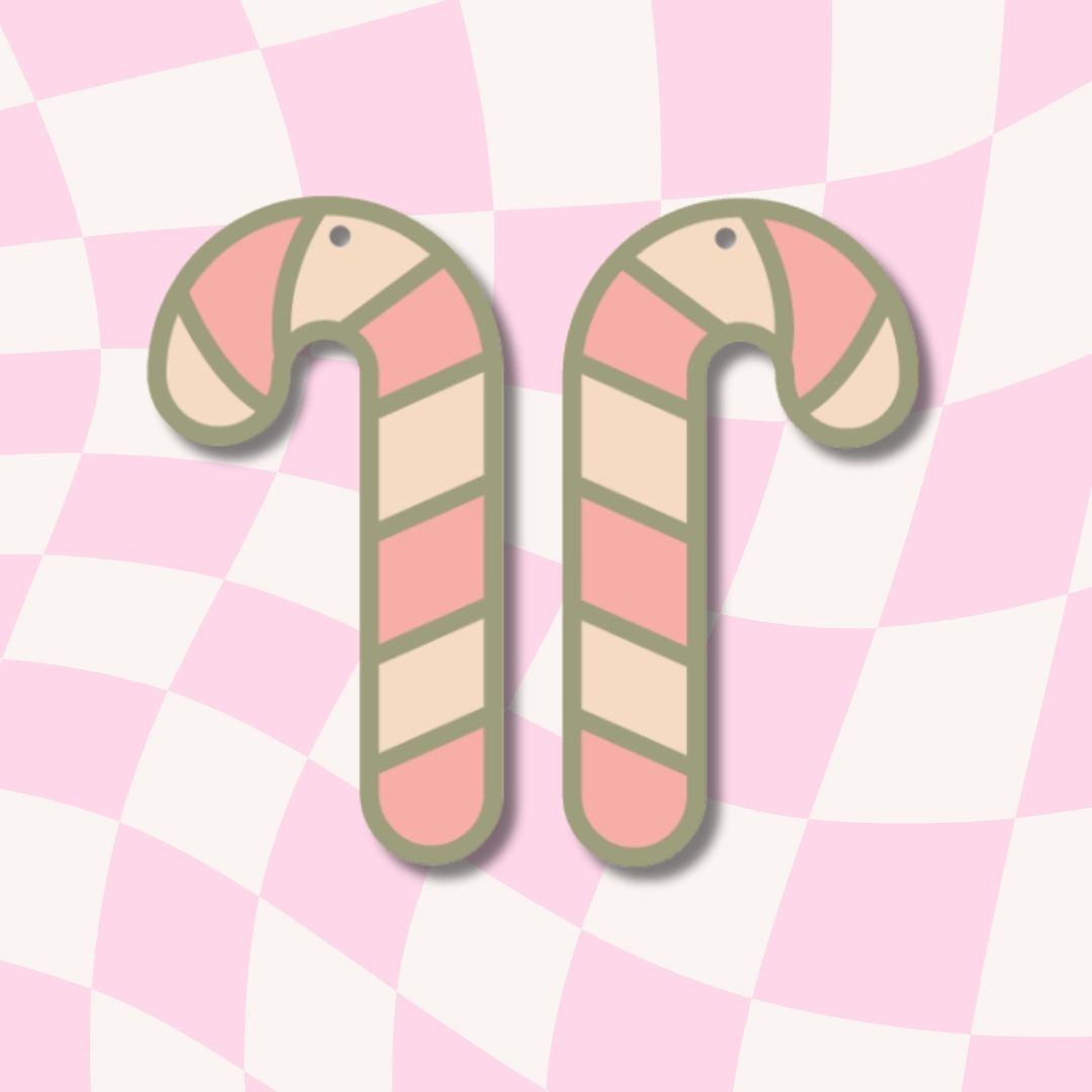 Candy Cane Earrings Digital Kit