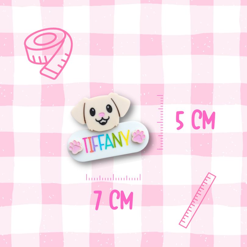 Puppy Paw Print Name Badge
