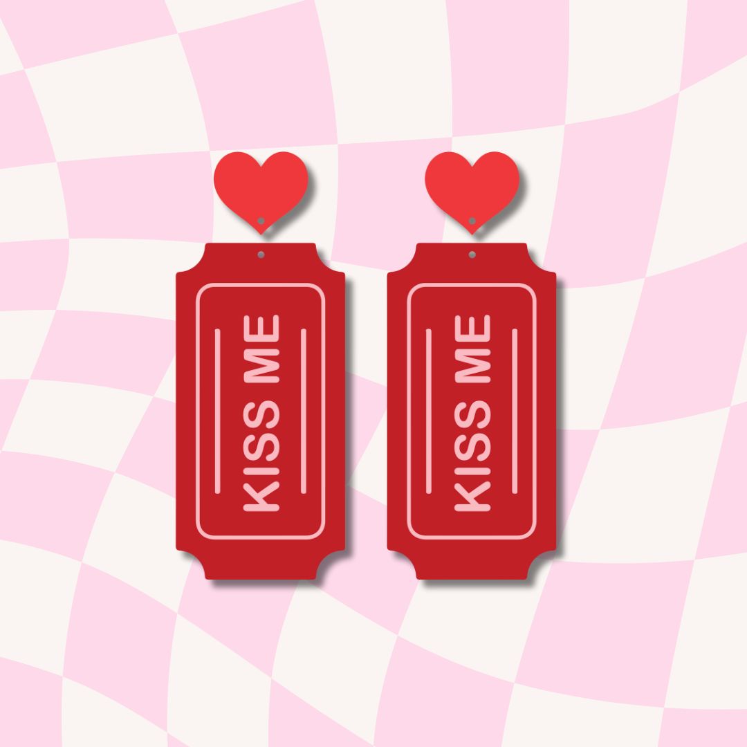 Kiss Me Ticket Booth Earrings Digital Bundle