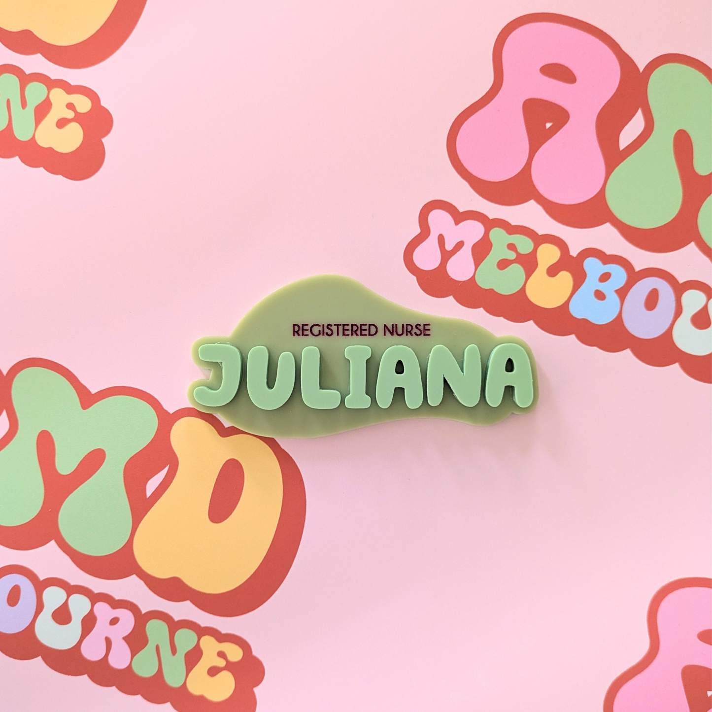 Bohemian Bubble Letter Badges