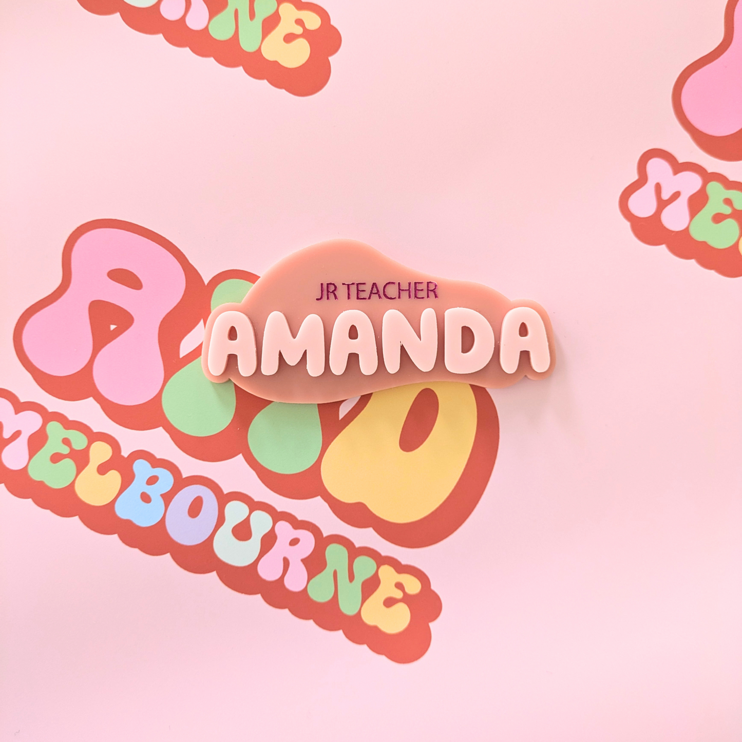 Bohemian Bubble Letter Badges