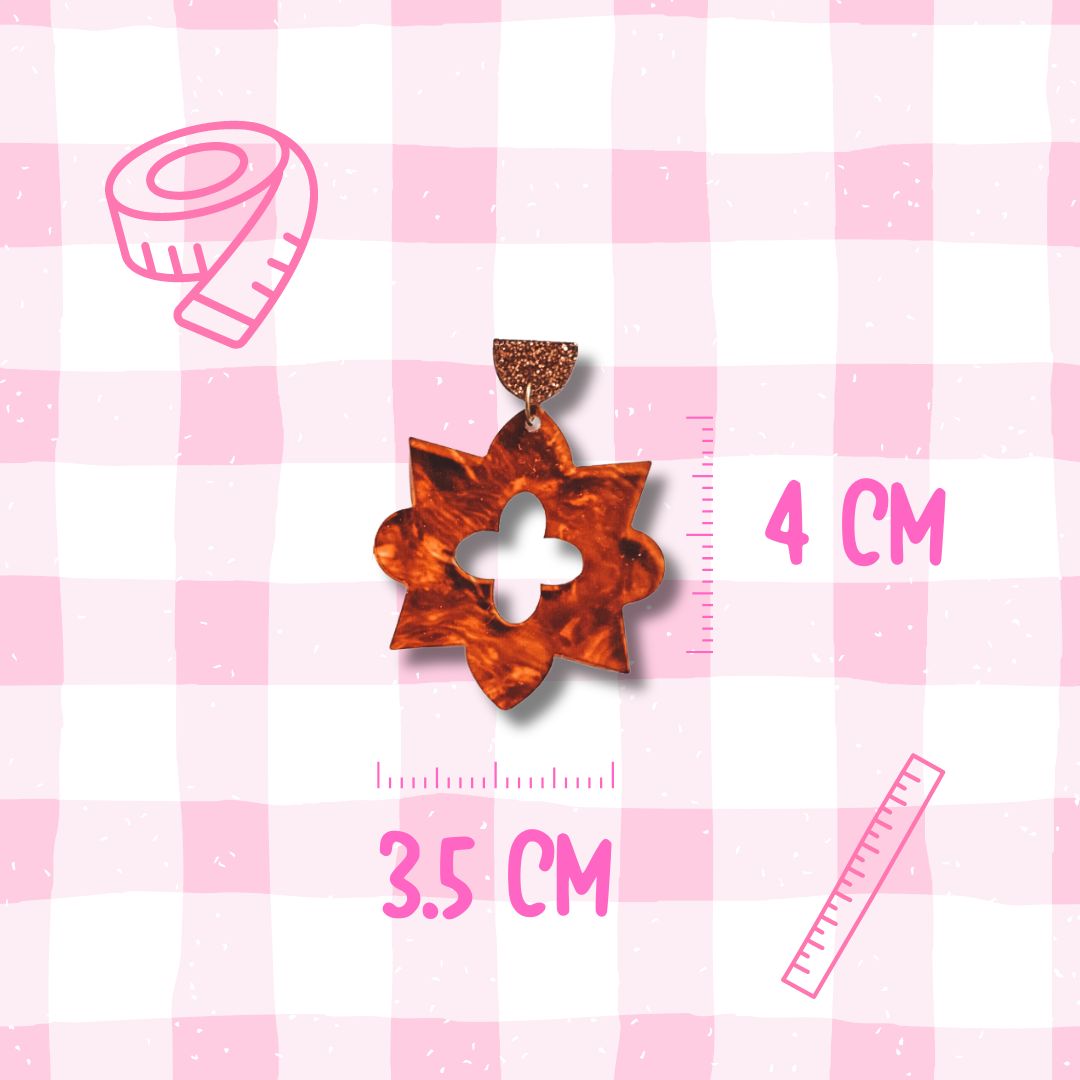 Tortoiseshell Geo Dangles