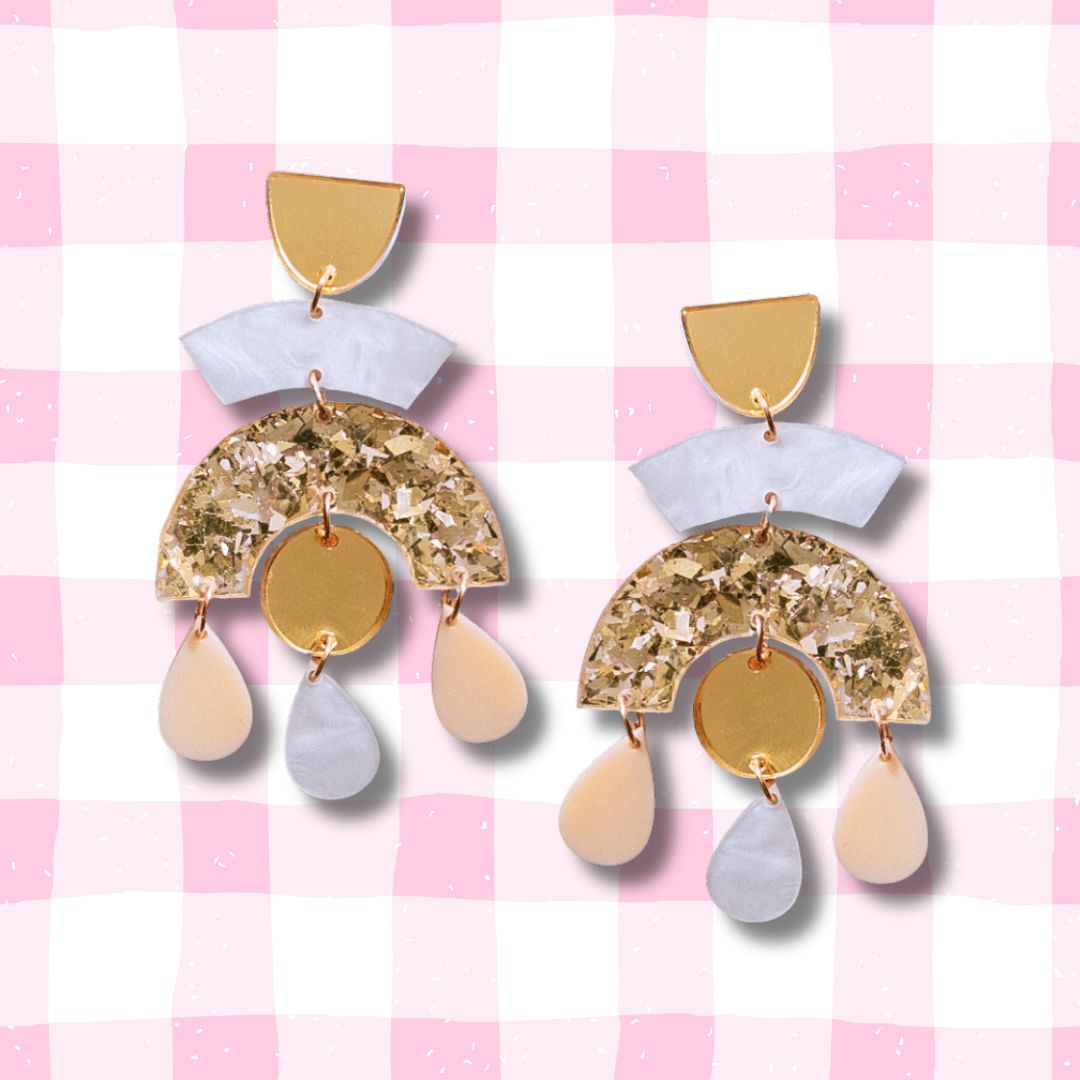 Pearl and Gold Dangles