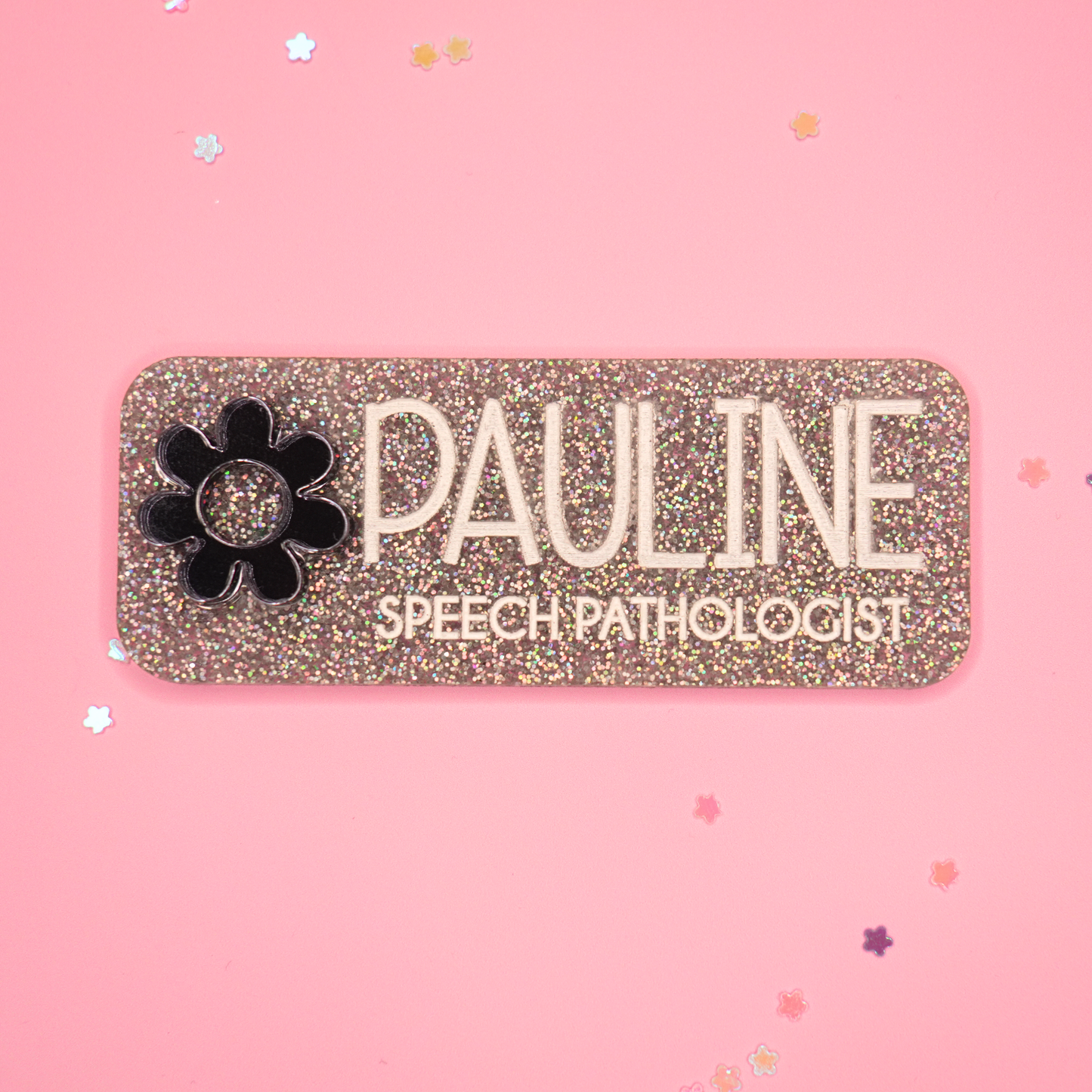 Premium Glitter Charm Badges