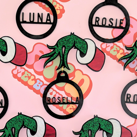 Personalised Grinch Christmas Ornament