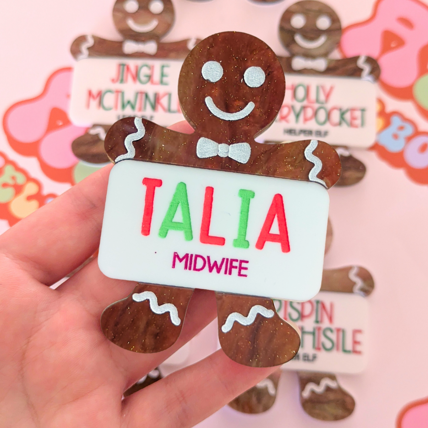 Gingerbread Name Badge
