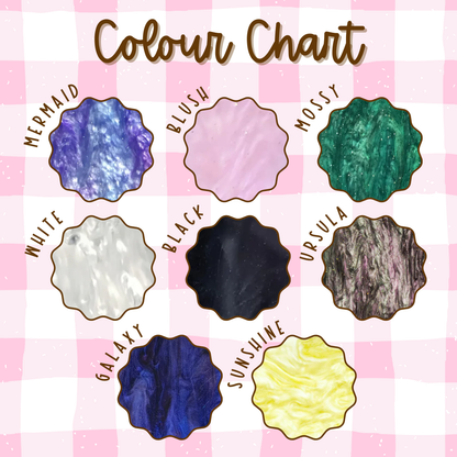 Pearlescent Swirl Name Badges
