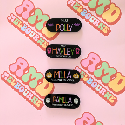 Spooky Charms Name Badge