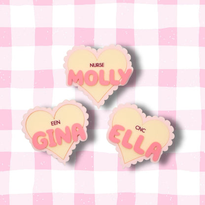 Frilly Bubble Letter Love Hearts