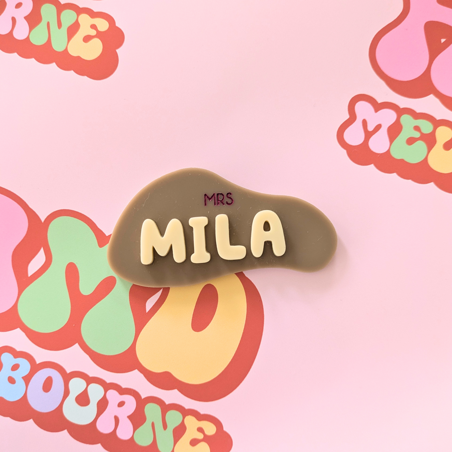Bohemian Bubble Letter Badges