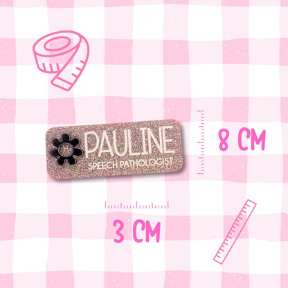 Premium Glitter Charm Badges