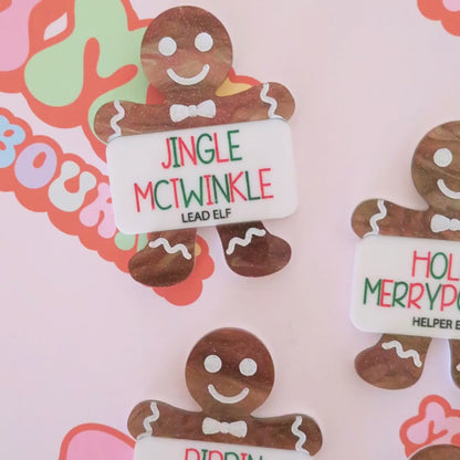 Gingerbread Name Badge